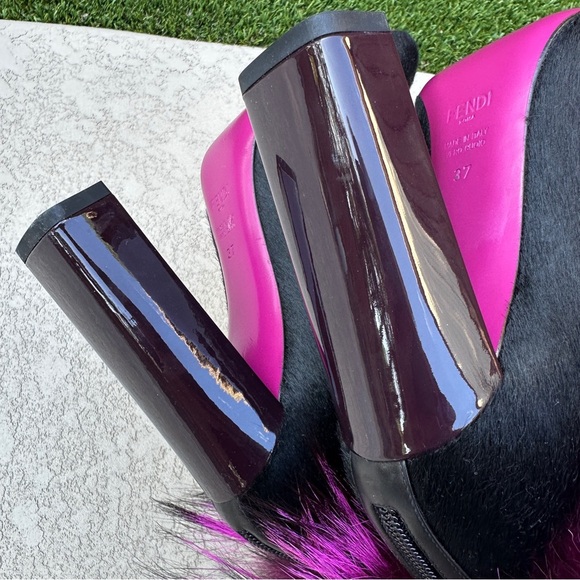 Fendi fox fur trim boots - Picture 11 of 14